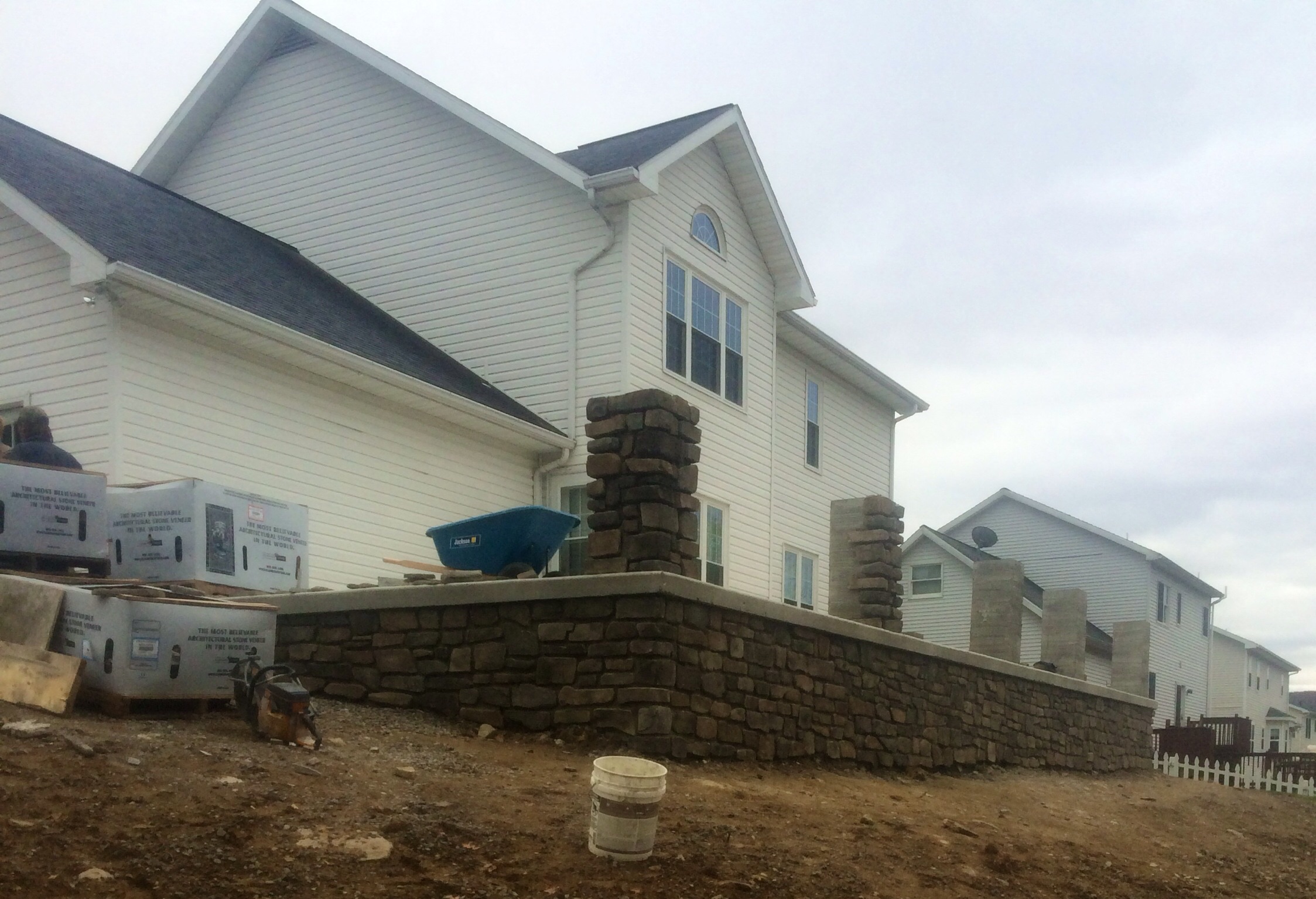 Finished masonry project showcasing precision stonework and craftsmanship